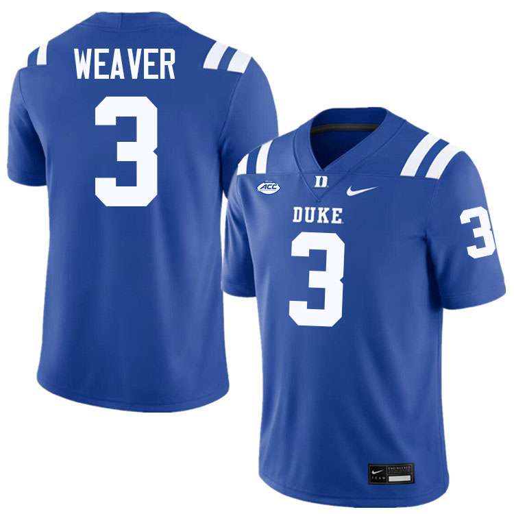 Caleb Weaver Duke Jersey,Duke Blue Devils #3 Caleb Weaver Jersey Youth College-Blue